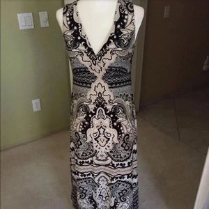 I.N.C. Abstract Design Handkerchief Midi Dress…NWOT
